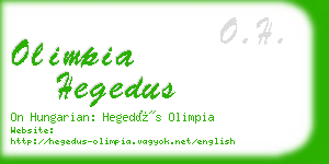 olimpia hegedus business card