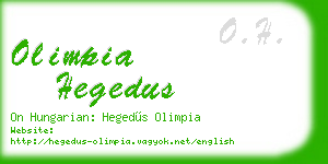 olimpia hegedus business card